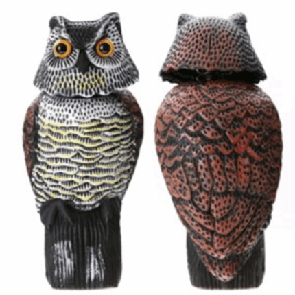 BÚHO ESPANTAPÁJAROS CABEZA GIRATORIA